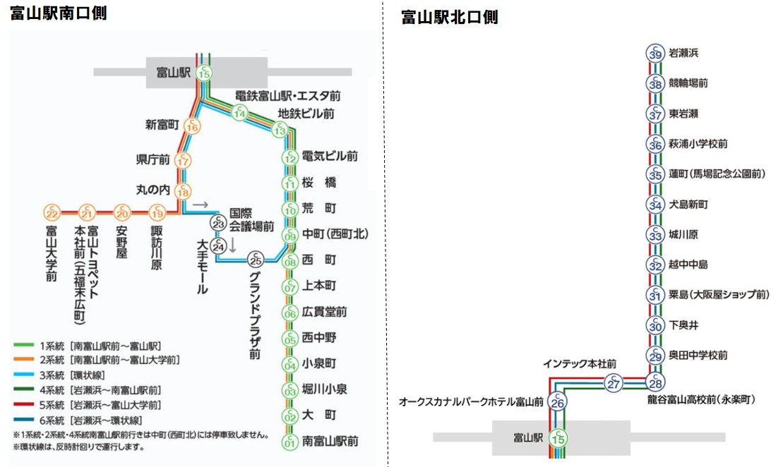 路面電車　路線図